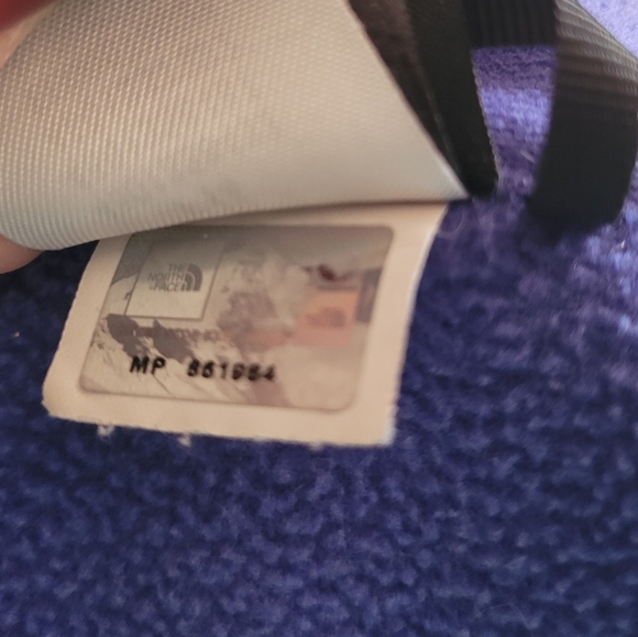 The Northface Royal Blue and White Zip Front Fleece Jacket Women's Size Large - Picture 4 of 6